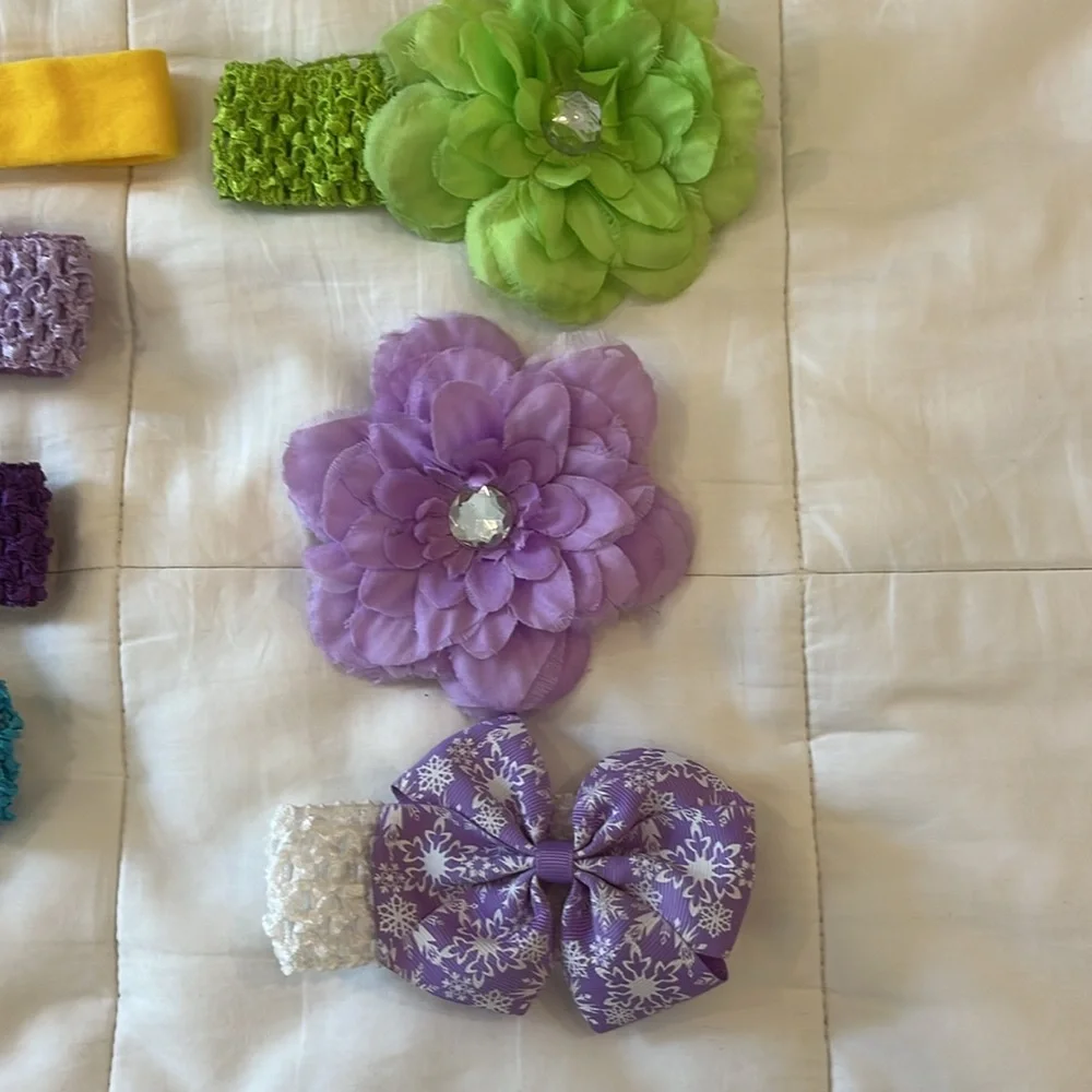 Baby girl hair adornments Bundle of 11